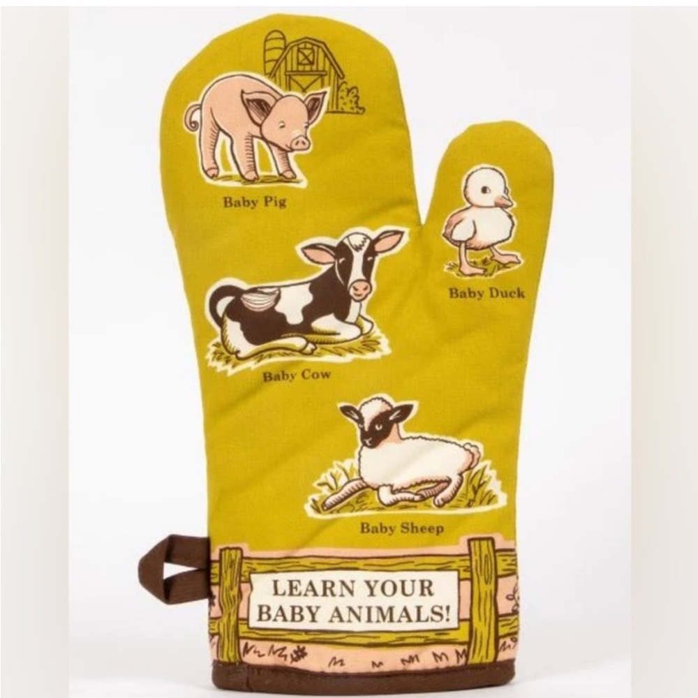 Blue Q Learn Your Baby Animals Oven Mitt